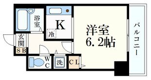 三ノ宮駅 徒歩5分 6階の物件間取画像